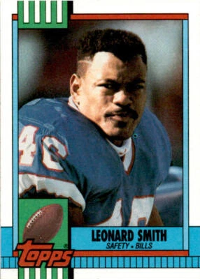 1990 Topps Leonard Smith #194 Buffalo Bills - Image 1 of 2