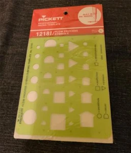 Pickett Chartpak 1218i Flow Prozess Symbole Vorlage NEU - Bild 1 von 1