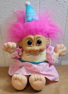 Vintage Russ Berrie Plush Troll Doll, Happy Birthday Theme - Picture 1 of 8