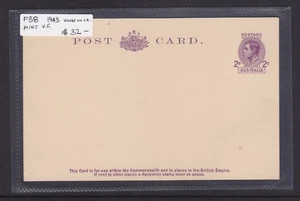 1943 2d KGVI VIOLET ON CREAM POSTAL CARD TYPE 5 MINT P38 - Picture 1 of 1