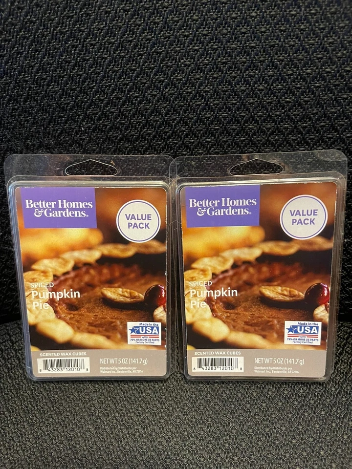 10 Better Homes & Gardens Spiced Pumpkin Pie Scented Wax Cubes 5oz