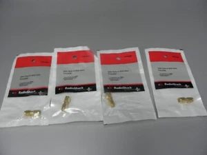 FOUR RADIOSHACK 278-0009 SMA MALE TO SMA MALE COUPLERS GOLD PLATED - Picture 1 of 1