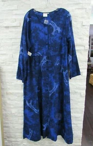 Nuevo con etiquetas Vestido Largo Étnico Caliente Toronto Cobalto y Azul Marino Tie Dye Batik Art-to-Wear L - Imagen 1 de 6
