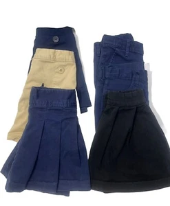 The Childrens Place Uniform Short Skirt Bottoms Lot Size 5T Adjustable Waist - Picture 1 of 21