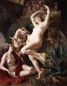 Ferdinand Georg Waldmuller poitrine marron oeuvre d'art imprimé beaux-arts - Photo 1/4