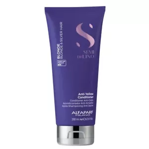 ALFAPARF SEMI DE LINO ANTI YELLOW CONDITIONER FOR BLONDE AND SILVER HAIR 200 ML - Picture 1 of 3