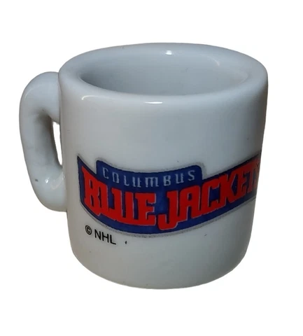 Blue Jackets Mini Mug NHL Vintage Hockey Columbus Tiny Coffee Cup Collectable Cover