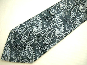 Cape Code Neckwear Mens Necktie Tie Grey Paisley Silk 60" - Picture 1 of 4