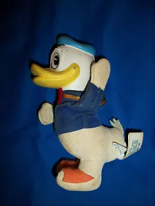DONALD DUCK Vintage Kuscheltier Tuch & Vinyl Kunststoff PUPPE 1964 Japan Disney - Bild 1 von 12