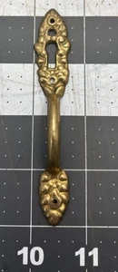 Vintage Kolonial Schlüsselloch Abdeckung & Griff Combo Rosette Ersatzteile Messing - Bild 1 von 4