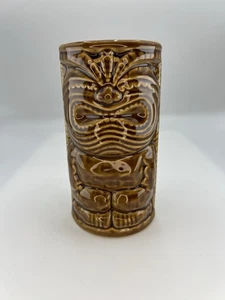 Germaine's Luau Hawaii Brown Tiki Mug Hawaiian Polynesian KC 2010 Drink Cup 6” - Picture 1 of 9