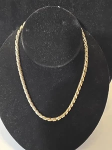 Vintage Coro Necklace Twisted Links Gold Toned - Picture 1 of 5