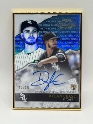 2020 Topps Gold Label DYLAN CEASE RC /50 Auto Gold Frame #GLA-DC Rookie - Image 1 of 2