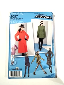 OOP Simplicity 2057 Uncut Project Runway Coat Pattern Sizes 12-20 Sewing Craft - Picture 1 of 5