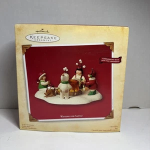 2003 Hallmark Keepsake Waiting for Santa 4 Ornaments w/candleholder Base (READ) - Picture 1 of 23