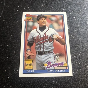 1991 Topps - David Justice #329 MLB Atlanta Braves OF-1B - Picture 1 of 2