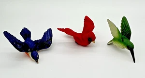 Lot 3 Magnet Vögel Clark Sammlung Harz Fenstermagnet Kardinal Kolibri - Bild 1 von 15