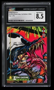 1994 Marvel Amazing Spider-Man 1st ED. Fleer Living Costume CGC 8.5 English #13 - Picture 1 of 2