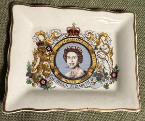 Vintage 1977 Queen Elizabeth II Silber Jubiläum Gedenk Schmuck Schale UK wow - Bild 1 von 5