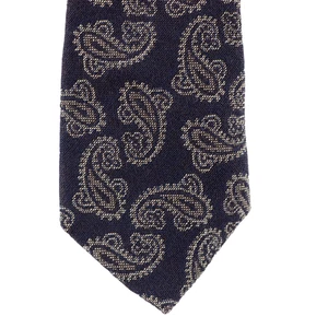 Vintage Banana Republic Herren Krawatte 100 % Baumwolle Marine Paisley schmal 57 x 2,5 - Bild 1 von 4