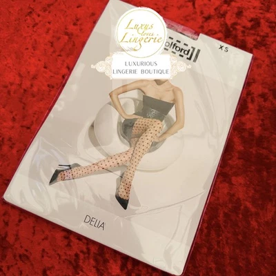 Delia Tights by Wolford XS Small Black Transparent Floral Pantyhose - Image 1 of 4