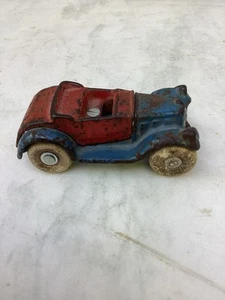 1930's Kilgore Cast Iron Red & Blue Take Apart Roadster w/ Rumble Seat - Arcade - Picture 1 of 5