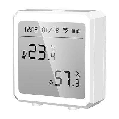 Voice Control Enabled Smart WiFi Thermometer Hygrometer for Home Monitoring - Image 1 of 4