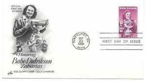 1983 HONORING BABE DIDRICKSON ZAHARIAS ARTCRAFT COVER FIRST DAY OF ISSUE - Picture 1 of 1
