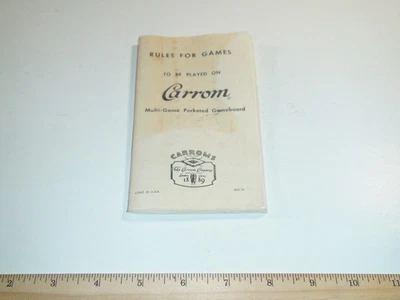 Vintage 1970 Carrom Rules For Games To Be Played on Gameboard - 80 pages - Image 1 of 4