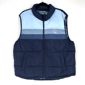 Penguin NWT Men’s Greyson Yukon Ultralight Puffer Vest Mens XL Blue Stripe Retro - Picture 1 of 8