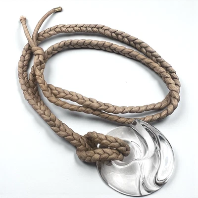 Collana con ciondolo a conchiglia grande cristallo trasparente Baccarat Coqui... - Immagine 1 di 4