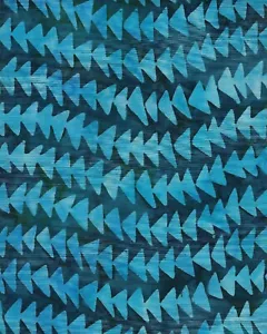 Kaufman Artisan Batik melierte dreieckige Streifen in blau auf dunkelblau von/halber Meter - Bild 1 von 1