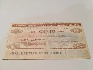 Istituto centrale delle banche popolari italiane - 100 L  - Lombarda - 06.12.76 - Foto 1 di 2
