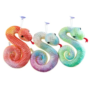 Lucky Snake Plush Toy – Tie-Dye Gold Stamped Snake Mascot For Year Of The Sn~w~ - Photo 1/21