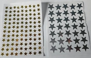 CraftbuddyUS Estrella Chapada en Brillo Plateada/Dorada para Etiqueta, Pegatinas, Diario, Hágalo Usted Mismo - Imagen 1 de 2