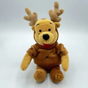 Disney Winnie the Puuh Rentier Kostüm gefüllt 8" Plüschtier Weihnachten 1999 - Bild 1 von 12