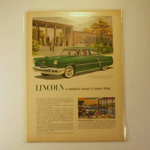 Pubblicità rivista Lincoln vintage cimeli automobilistici stampa retrò Ford - Foto 1 di 5