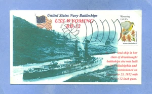 2002 USS WYOMING BB-32 WW II Battleship named: State Wyoming Blue Photo F DayB&F - Picture 1 of 1