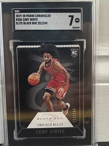 Coby White '19 - '20 Panini Chronicles #308 Elite Black Box #231/249 SGC  - Bild 1 von 2
