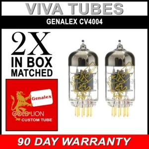 Gain Matched Pair Genalex Gold Lion CV4004 Short Plate 12AX7 Vacuum Tubes Russia - Picture 1 of 1