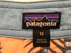 Patagonia Swimsuit Boys Size 12 Wavefarer Boardshorts Orange trunks shorts - Picture 1 of 14