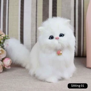 Simulation Mini Cat Cute Cloth Pad Plush Cats with Sound Kids Birthday Gift Crea - Picture 1 of 23