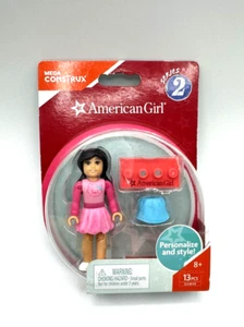 American Girl Mega Construx Serie 2 Figur schwarze Haare Kätzchen Katze Shirt 2016 neu - Bild 1 von 3