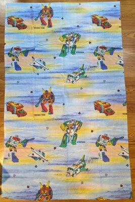Transformers G1 1986 Twin Bed Sheet Good Condition used Takara Tomy Vintage - Image 1 of 2