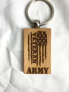 Personalized Army Veteran Keychain - Picture 1 of 2