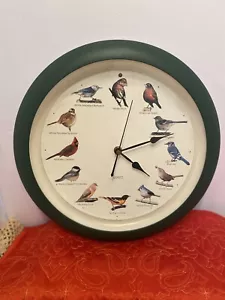 Mark Feldstein Song Bird Wall Clock Quartz 1990’sGreen Trim Sings on Hour. - Picture 1 of 7
