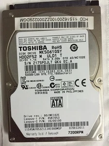 Free P&P Toshiba MK5061GSY 500 GB 7200 RPM 16MB 2.5" HDD SATA Laptop Hard Drive - Picture 1 of 2