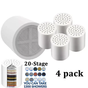 20-Stage Shower Head Filter-4Pack Replaceable Filter Cartridges for Hard Water - Picture 1 of 13