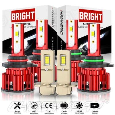 Para BMW 325i 325is 1988-1989 6000K Bombilla Faro LED Alto Bajo + Luz Antiniebla 6 un. Foto 1 de 4