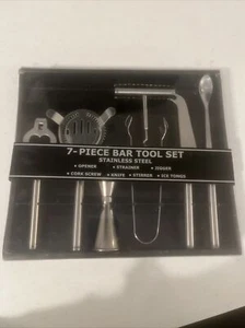 NEW BARWARE BASIC 7 PIECE STAINLESS STEEL BAR TOOL SET - Picture 1 of 4
